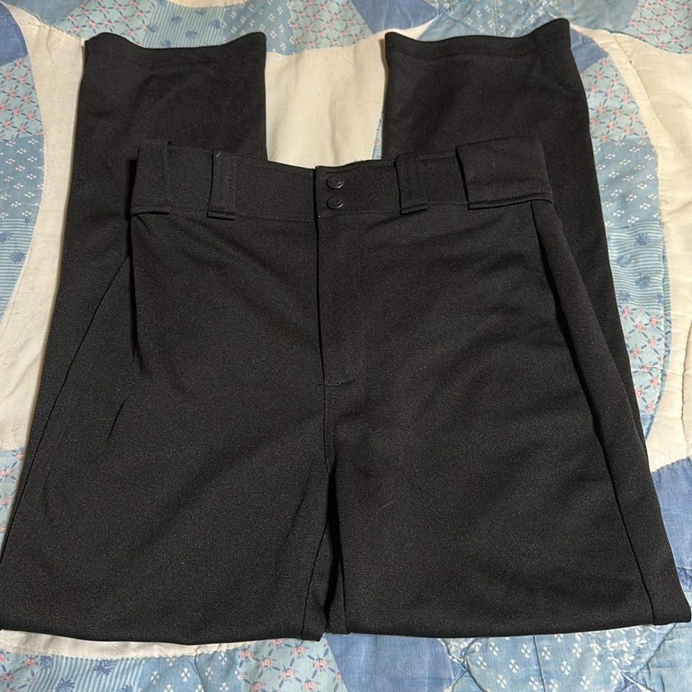 YL Black Rawlings baseball Pants